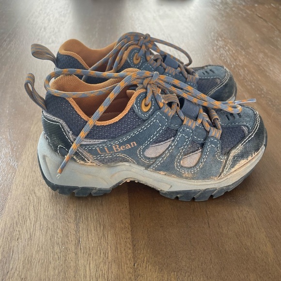 L.L. Bean Little Kids Hiking Shoes, Blue/Orange, Size 11 - Picture 1 of 7